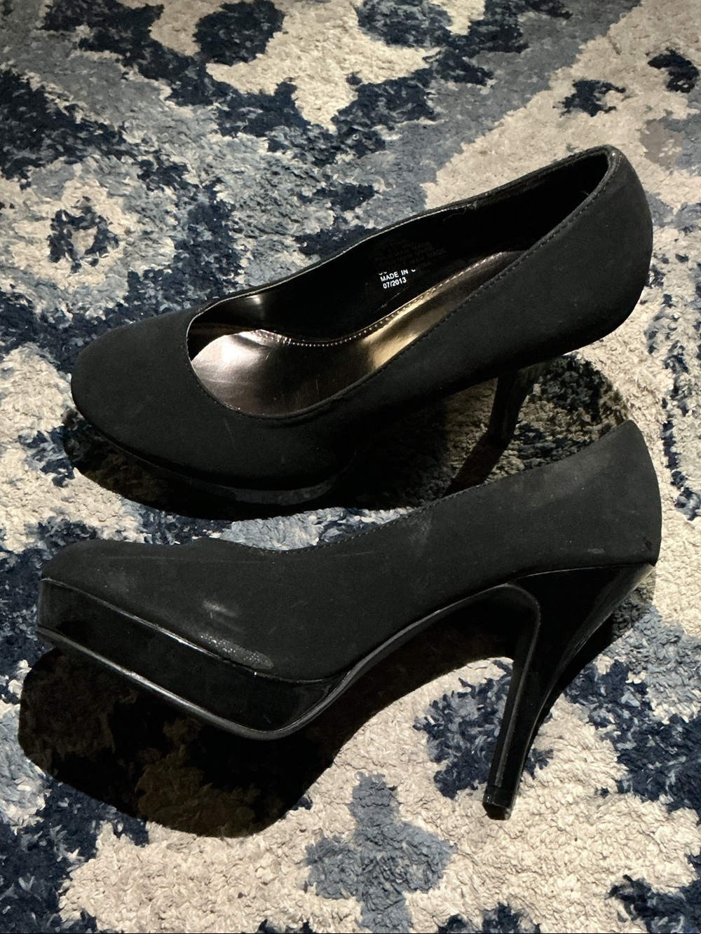 Unlisted Black Suede Platform Pump - Women's High Heel